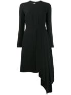 Gucci Draped Detail Asymmetric Dress - Black