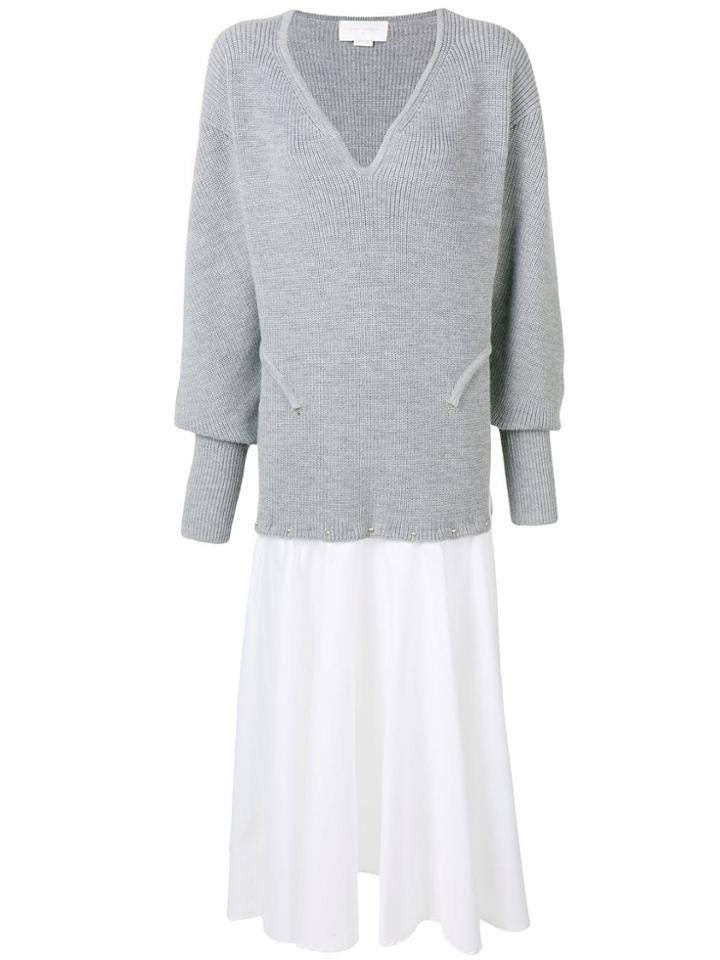 Esteban Cortazar Flared Sweater Dress - Grey