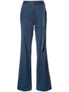 Josie Natori High-waisted Palazzo Pants - Blue