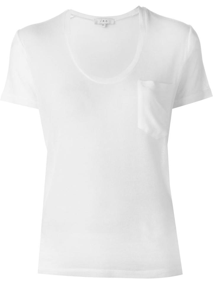 Iro Semi Sheer Pocket Detail T-shirt