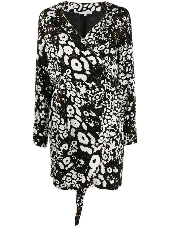 Patrizia Pepe Moon Map-print Wrap Dress - White