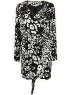Patrizia Pepe Moon Map-print Wrap Dress - White