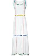 P.a.r.o.s.h. Coloured Embroidered Detailing Long Dress