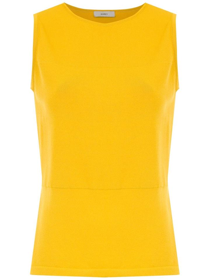 Egrey Side Slits Blouse - Yellow