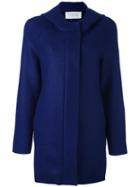 Harris Wharf London Hooded Coat, Women's, Size: 44, Pink/purple, Virgin Wool/polyester