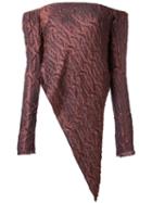 Kitx 'weave Weave Jacquard' Skirt, Women's, Size: 8, Brown, Silk/polyester/metallized Polyester