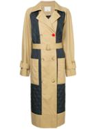 Tibi Quilted Trench Coat - Brown