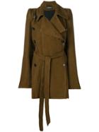 Ann Demeulemeester Buttoned Midi Coat - Green