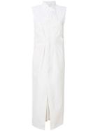 Erika Cavallini Sleeveless Shirt Dress - White