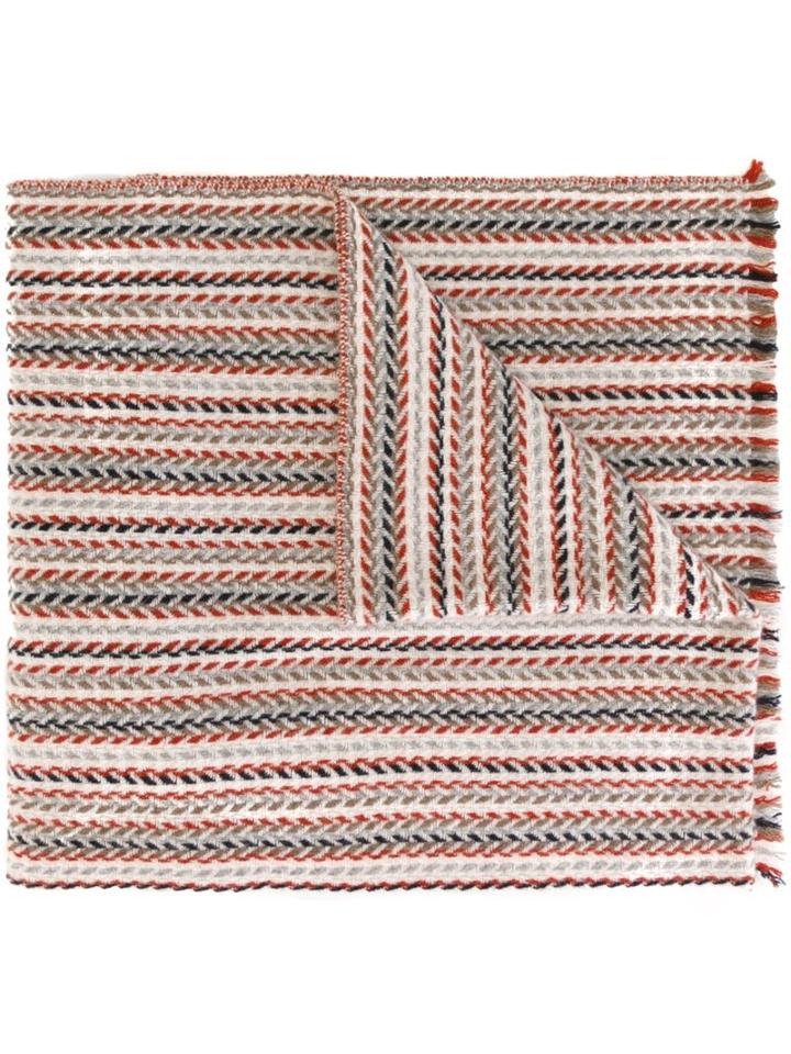 Eleventy Striped Scarf, Men's, Cashmere