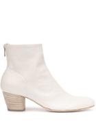 Officine Creative Back Zip Ankle Boots - White