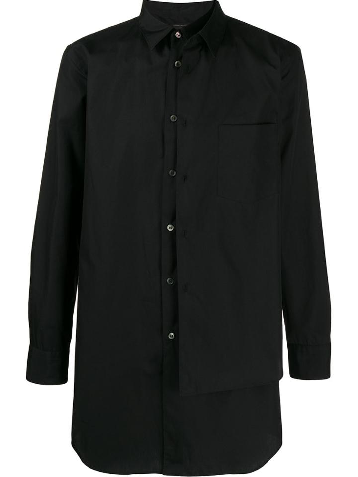 Comme Des Garçons Homme Plus Layered Chest-pocket Shirt - Black