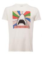 Saint Laurent 'sweet Dreams' Shark Print T-shirt, Men's, Size: Xl, White, Cotton