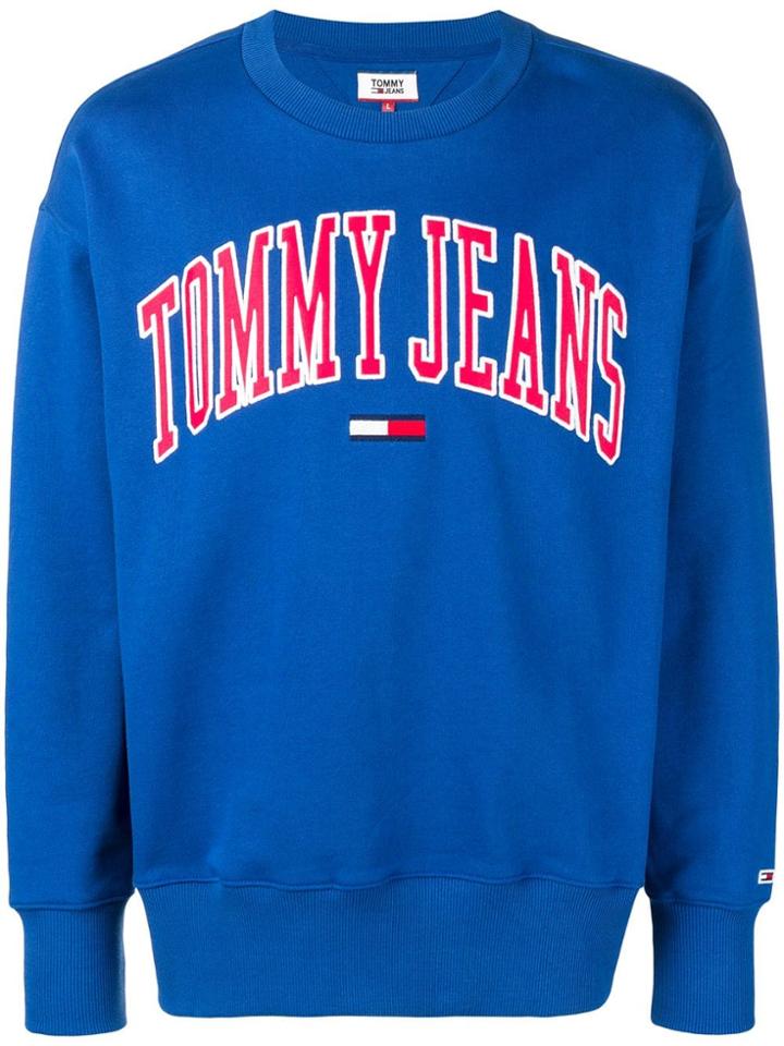 Tommy Jeans Oversized Logo Sweatshirt - Blue