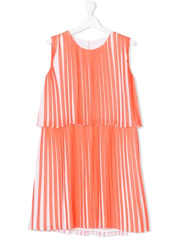 Liu Jo Kids Teen Layered Pleated Dress - Yellow & Orange
