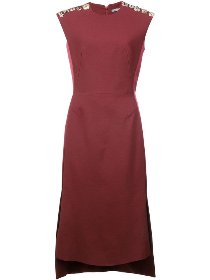 Alexander Mcqueen Fitted Silhouette Dress - Red