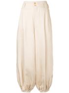 Comme Des Garçons Vintage Gather Effect Trousers - Brown