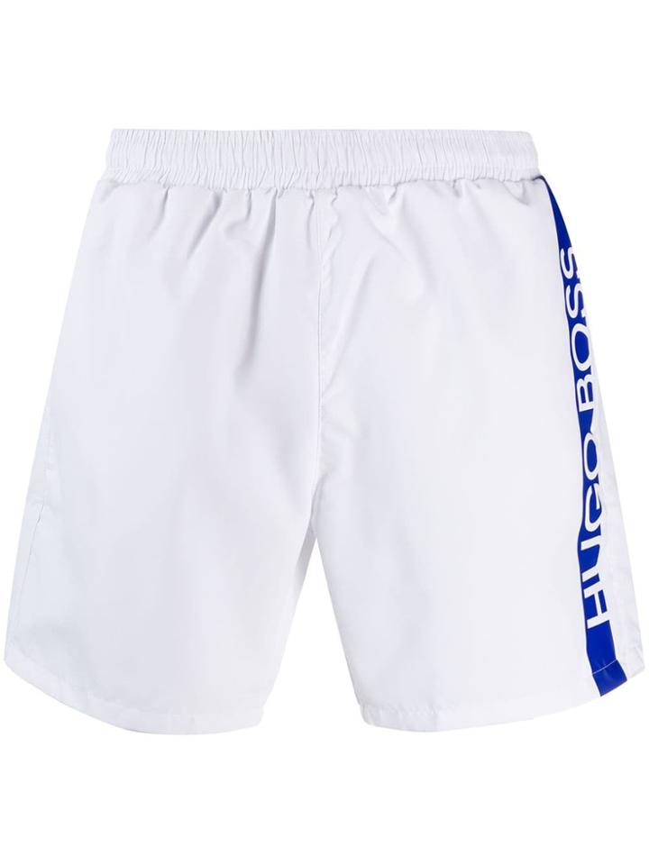 Boss Hugo Boss Logo Swim Shorts - White