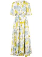 Alexis Floral Print Maxi Dress - White