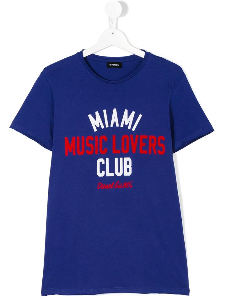Diesel Kids Music Lovers Club T-shirt - Blue