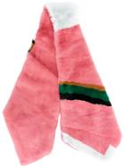 Marni Lapin Fur Stole - Pink & Purple