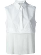 Mcq Alexander Mcqueen Pleated Panel Sleeveless Shirt