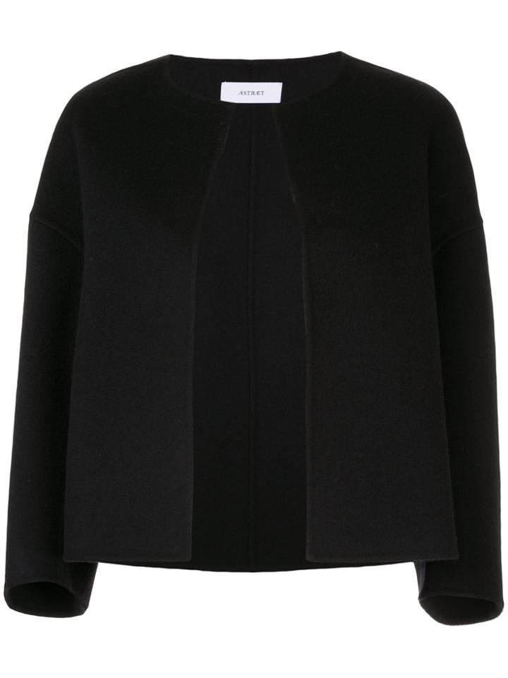 Astraet Structured Collarless Jacket - Black