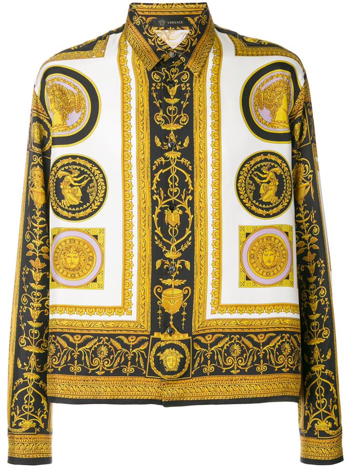 Versace Barocco Print Shirt - White