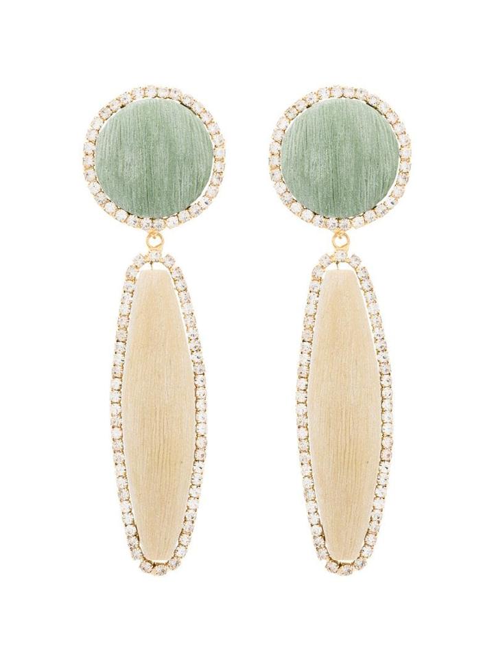 Rosantica Clip-on Beaded Drop Earrings - Multicoloured