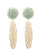 Rosantica Clip-on Beaded Drop Earrings - Multicoloured