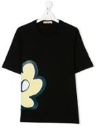 Marni Kids Flower Patch T-shirt - Black