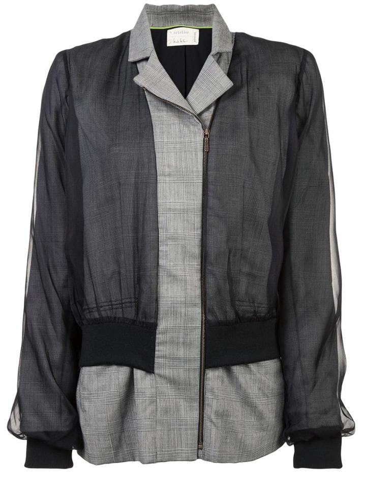 Nicole Miller Front Zipped Jacket - Grey