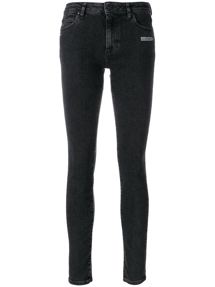 Off-white Skinny 5 Pockets Vintage Jeans - Black