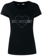 Love Moschino Embellished Logo T-shirt - Black