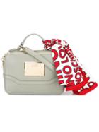 Love Moschino Scarf Detail Tote, Women's, Grey, Leather