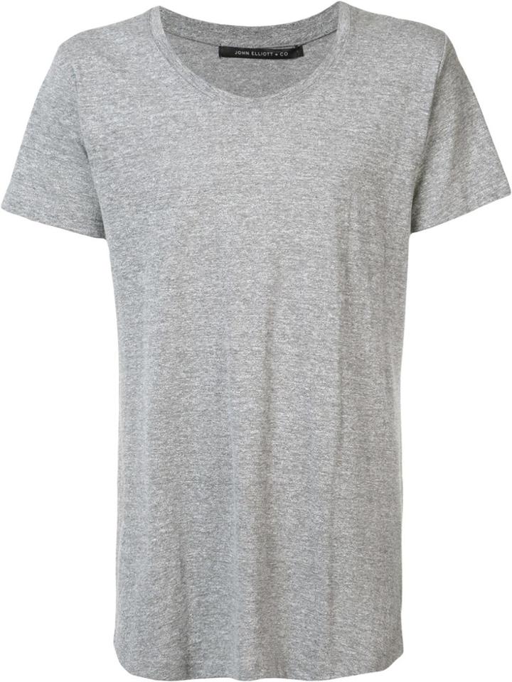 John Elliott 'curve U-neck' T-shirt - Grey