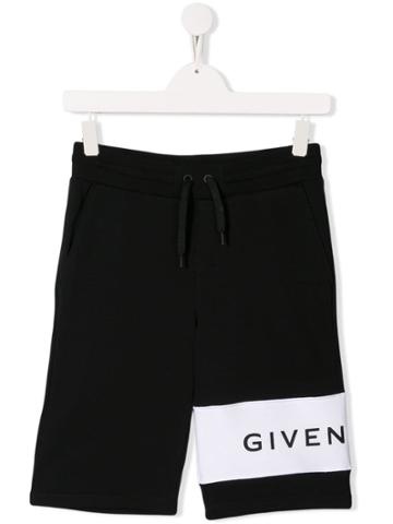 Givenchy Kids Logo Shorts - Black