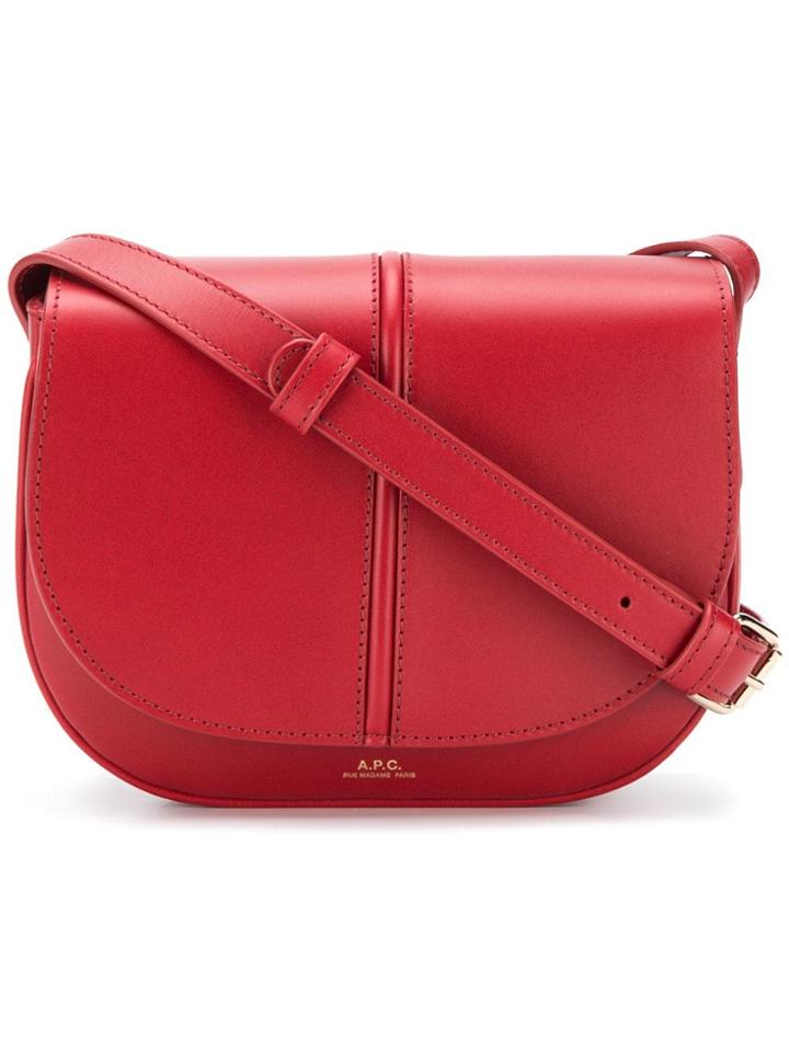 A.p.c. Flap Crossbody Bag - Red