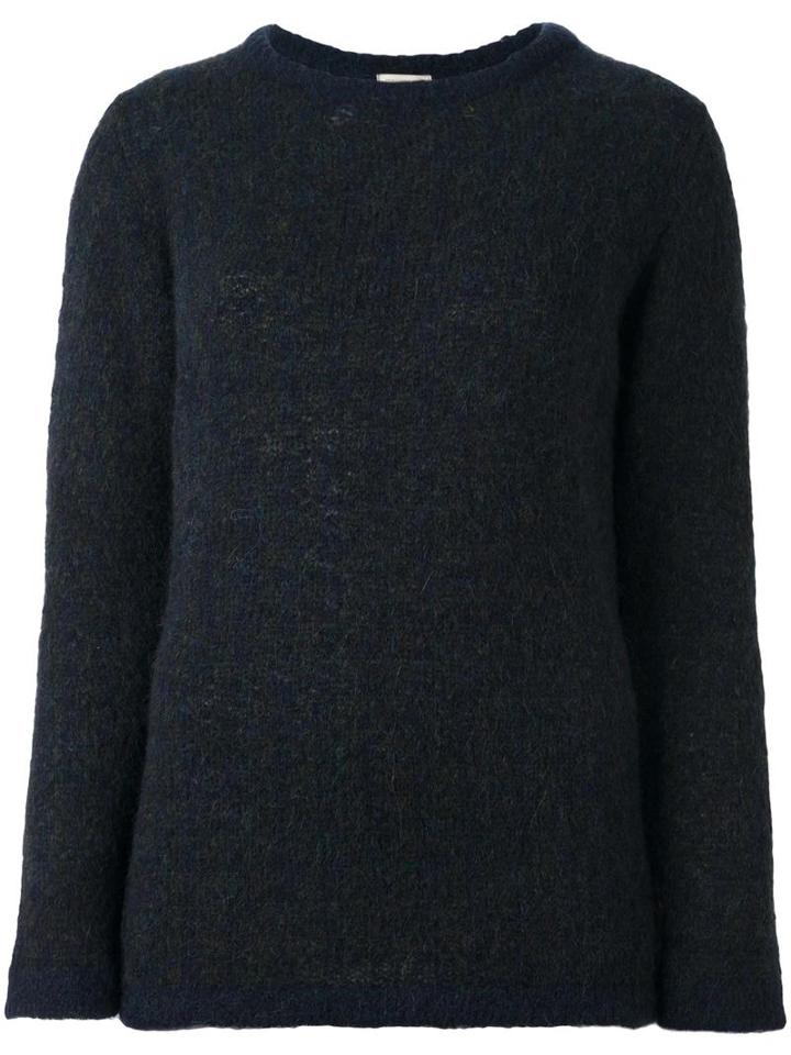 Massimo Alba Crew Neck Jumper, Women's, Size: Large, Blue, Viscose/virgin Wool