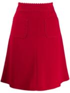 Red Valentino Scalloped Trim A-line Skirt