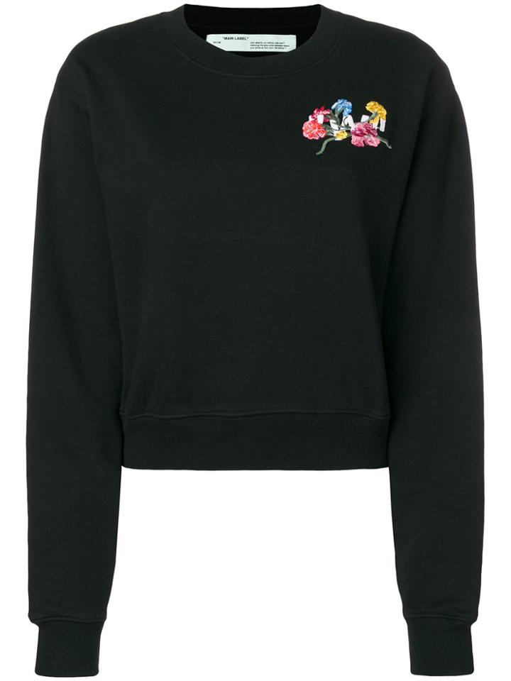 Off-white Embroidered Chest Patch Sweatshirt - Black