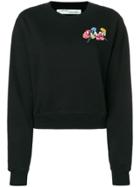 Off-white Embroidered Chest Patch Sweatshirt - Black