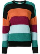 Laneus Striped Lurex Sweater - Multicolour
