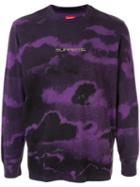 Supreme Cloud Print Long-sleeved T-shirt - Purple