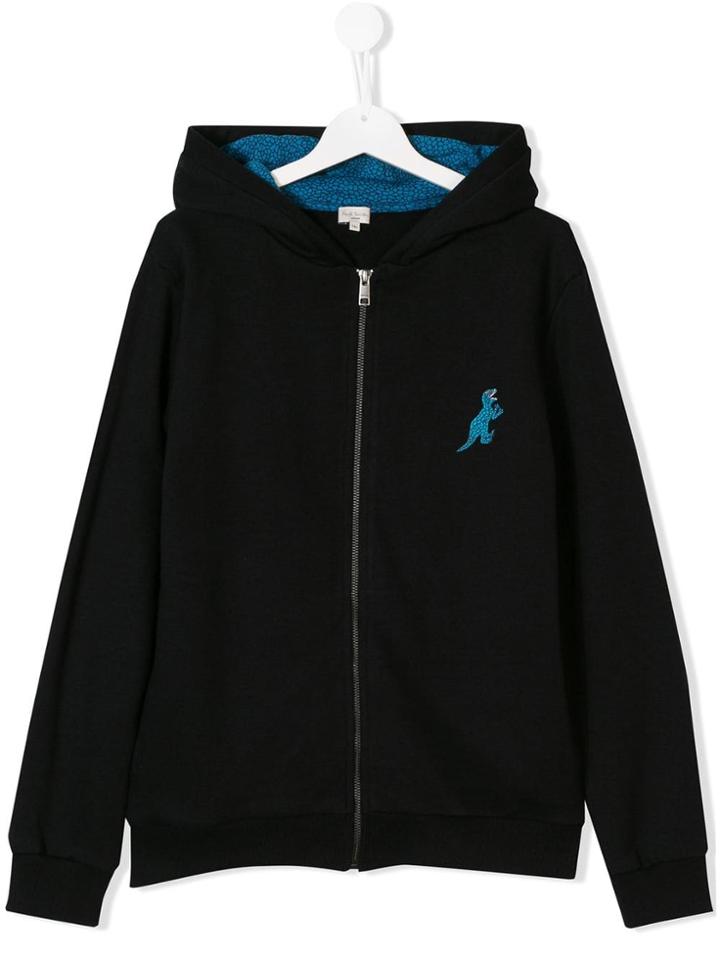 Paul Smith Junior Teen Dino Zip-up Hoodie - Black