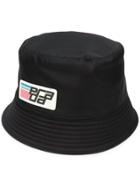 Prada Logo Patch Hat - Black