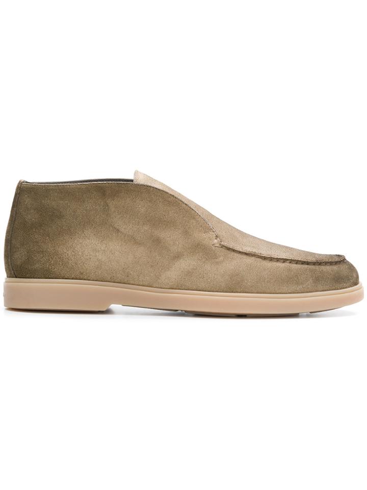 Santoni Suede Ankle Boots - Brown