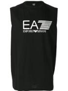 Ea7 Emporio Armani Logo Muscle Top - Black