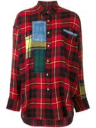 Ermanno Scervino Plaid Oversized Shirt - Red