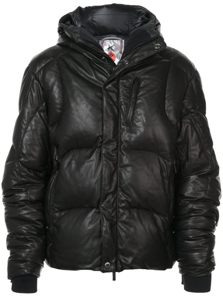Kru Hooded Padded Coat - Black